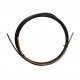 Guaina Teflon Nera 2,0 X 4,0 L. 3400 Con Terminale In Bronzo - Filo Ø 1,0/1,2