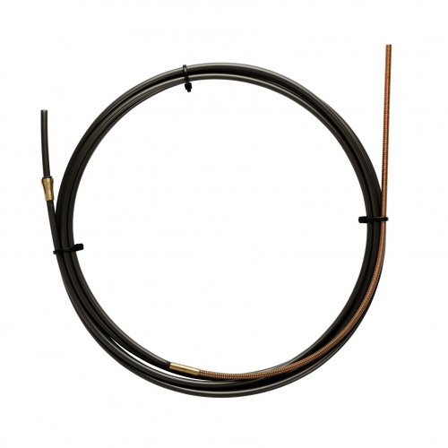 SCHWARZ TEFLON - Drahtführung 2,3 X 4,7 L.3400 mit MESSINGSPIRALE, draht 1,2/1,6