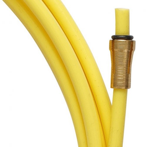 SIRGA AMARILLA TEFLON 2,5 X 4,5 L.4400 con sirga de bronce, ALAMBRE 1,2/1,6