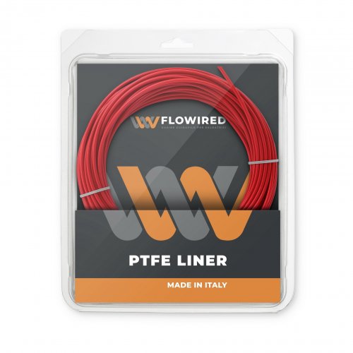 25 mt ROTE TEFLONSEELE - Drahtführung 2,0x4,0 Draht 1,0/1,2