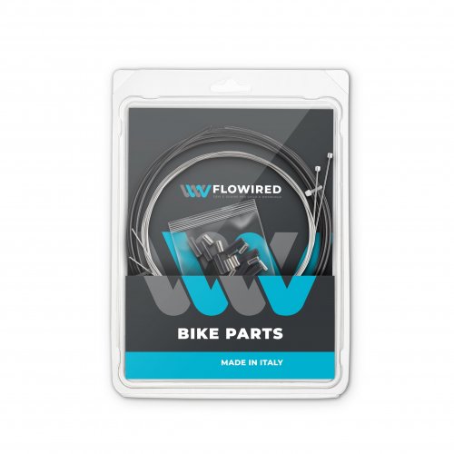 KIT Cambio Trasero - Desviador CAMPAGNOLO PERSONALIZADO, cables en acero inoxidable, 5 paquetes
