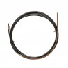 NYLON PA12 Drahtführung Schwarz L.4400 mit MEßINGSPIRALE Draht 1,0/1,2