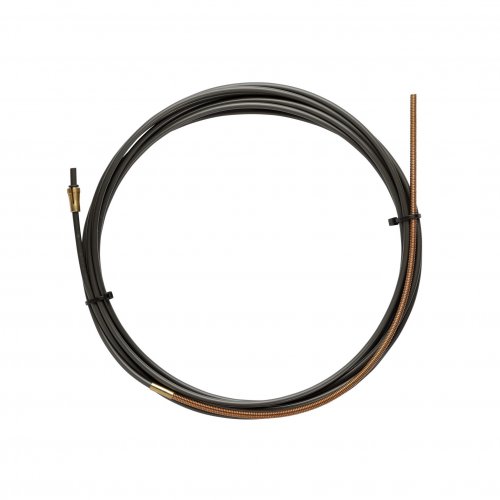 NYLON PA12 Drahtführung Schwarz L.5400 mit MEßINGSPIRALE Draht 1,0/1,2